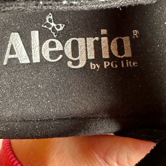 Alegria Black Comfy Walking Sandals with Easy Velcro Closures Sz 39 (US 8.5M) - Picture 7 of 9